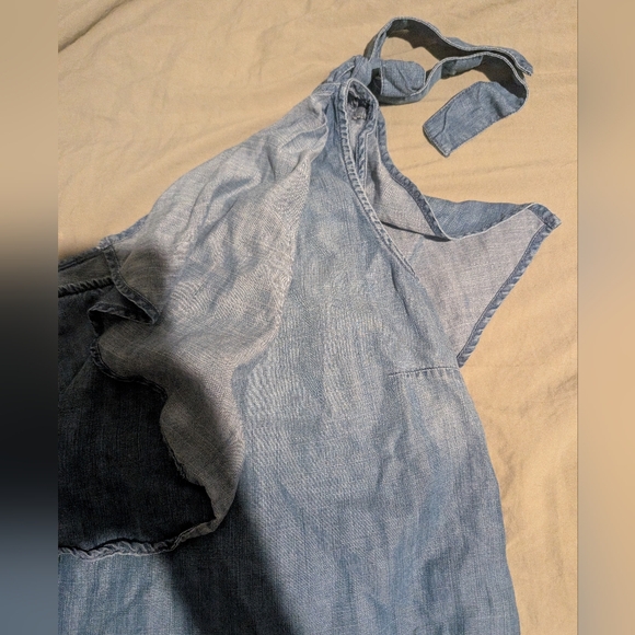 One-Shoulder Blue Ruffle Top - Picture 3 of 6